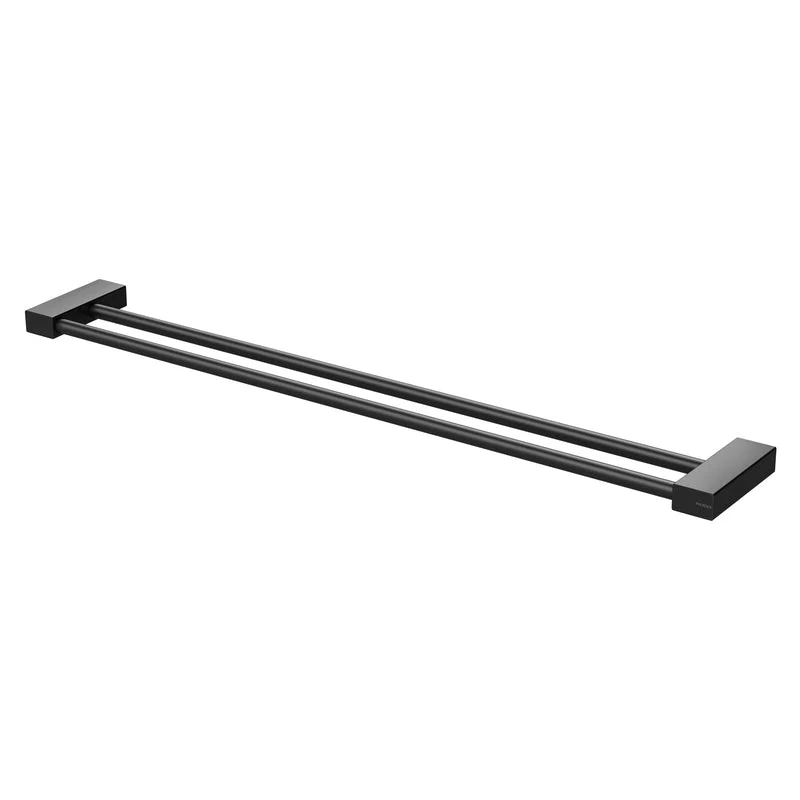 Phoenix Lexi MKII Double Towel Rail 800mm - Black Matte