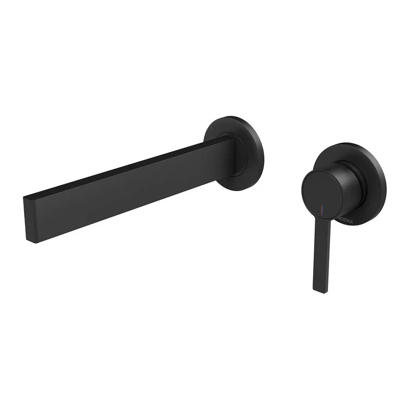 Phoenix Lexi MKII Wall Basin Mixer Set 200mm - Black Matte