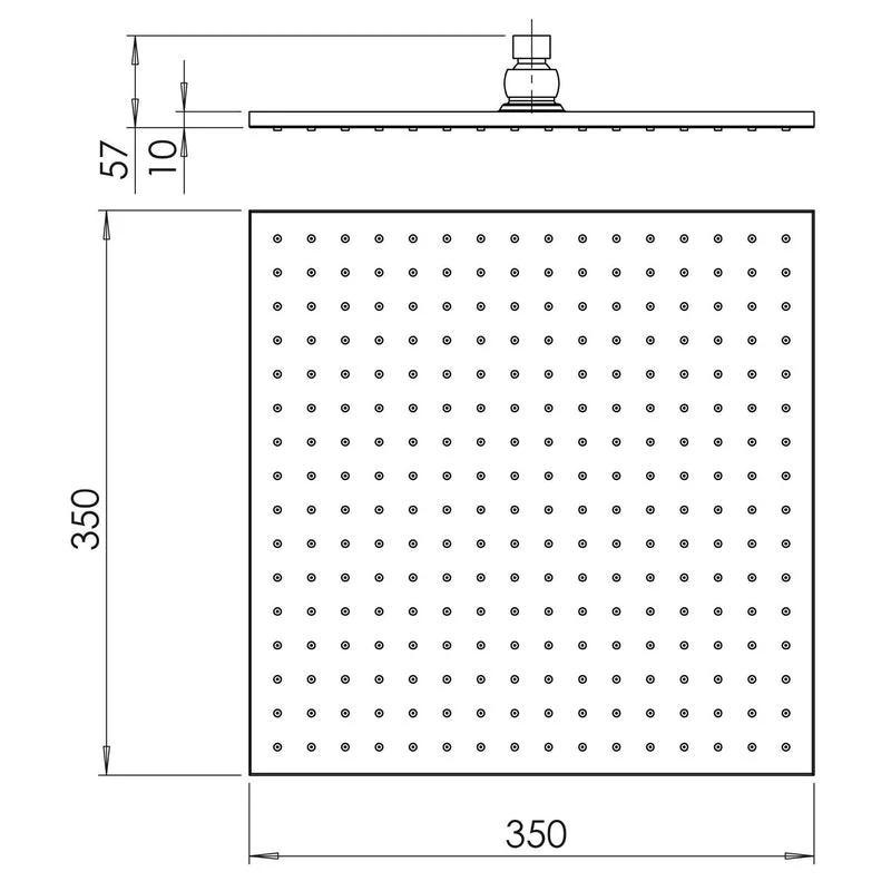Phoenix Lexi Shower Rose / Shower Head 350mm Square - Chrome - Image 2