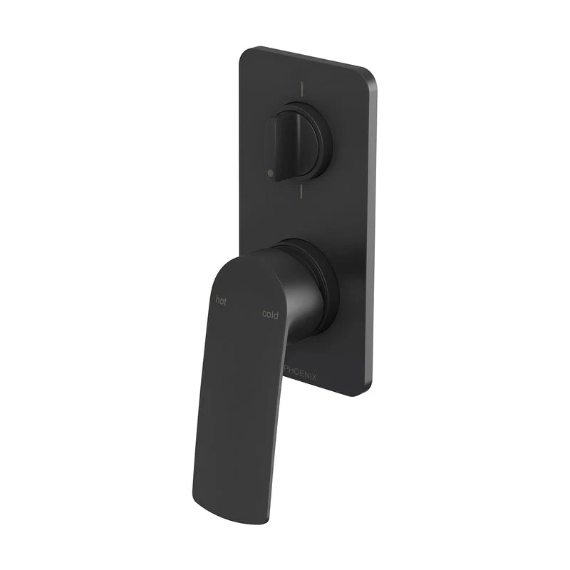 Phoenix Mekko Shower / Bath Diverter Mixer - Black Matte