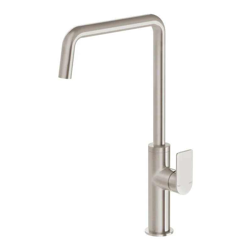 Phoenix Mekko Kitchen Sink Mixer Tap 190mm Squareline - Brushed Nickel