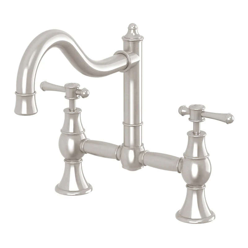 Phoenix Nostalgia Exposed Sink Set Shepherds Crook - Brushed Nickel