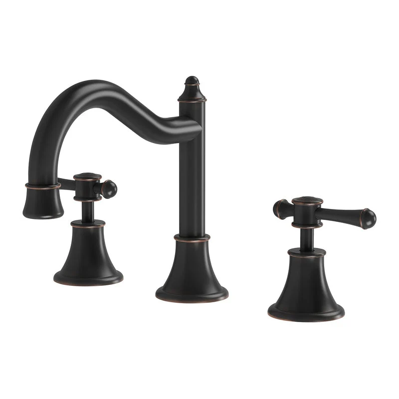 Phoenix Nostalgia Lever Basin Set Shepherds Crook - Antique Black