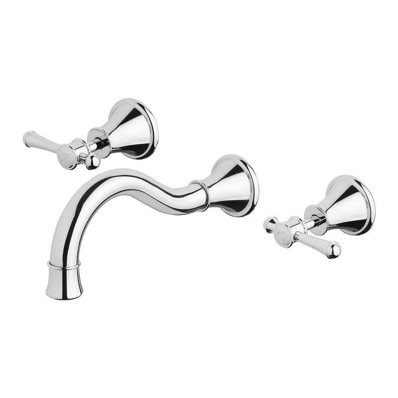 Phoenix Nostalgia Lever Basin / Bath Set 180mm Shepherds Crook - Chrome