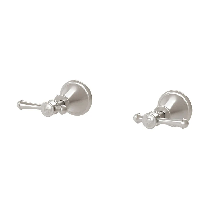 Phoenix Nostalgia Lever Wall Top Assemblies - Brushed Nickel