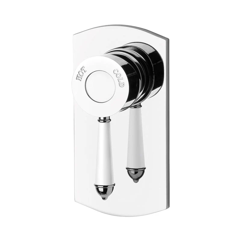 Phoenix Nostalgia Shower / Wall Mixer - Chrome / Natural White
