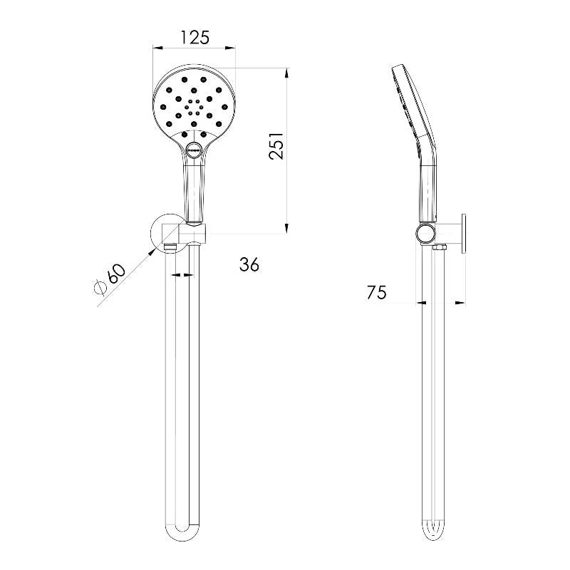 Phoenix Oxley Hand Shower - Black Matte - Image 2