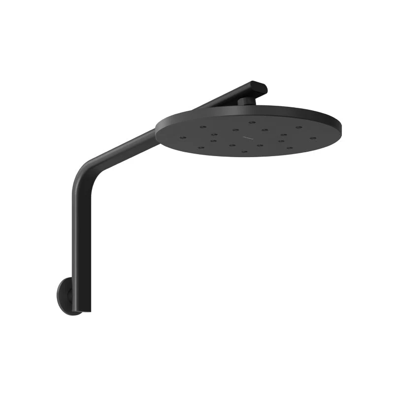 Phoenix Oxley High-Rise Shower Arm and Rose - Black Matte