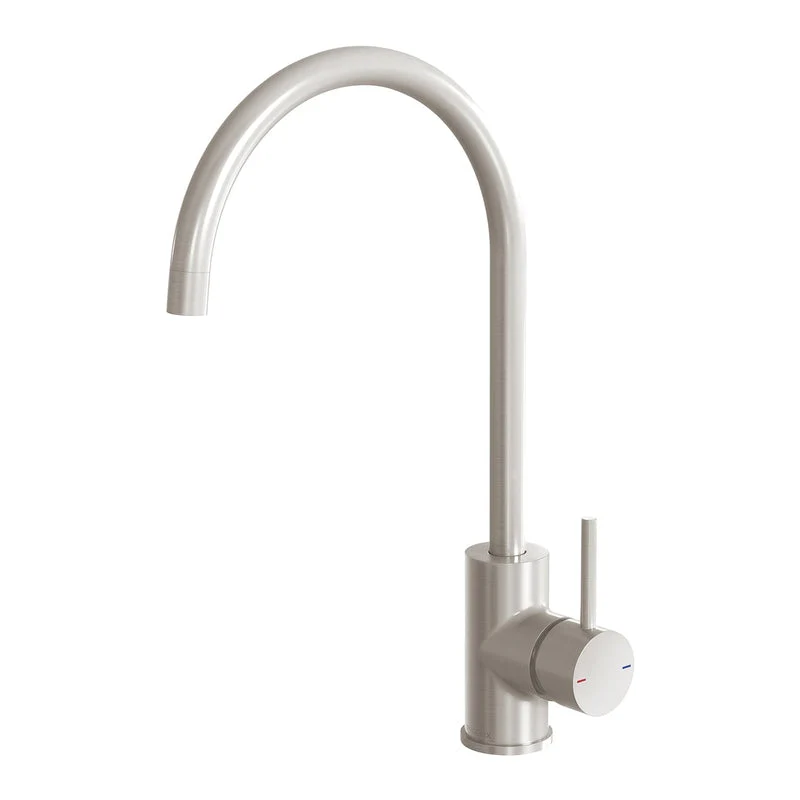 Phoenix Pina Sink Mixer 200mm Gooseneck - Brushed Nickel