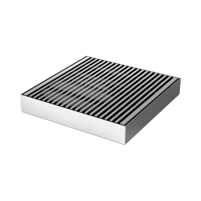 Phoenix Point Drain Heel Guard 130mm Outlet 90mm - Stainless Steel