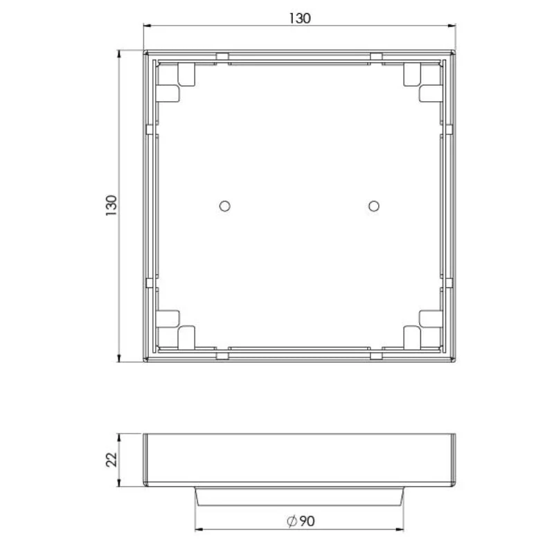 Phoenix Point Drain Tile Insert 130mm Outlet 90mm - Stainless Steel - Image 2