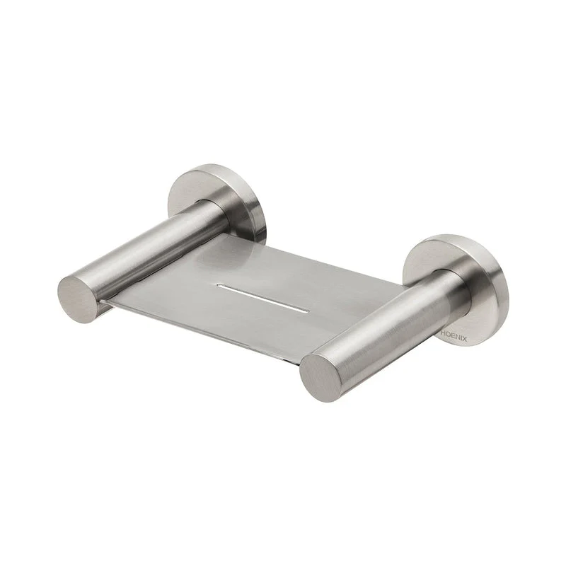 Phoenix Radii Soap Dish Round Plate - Brushed Nickel