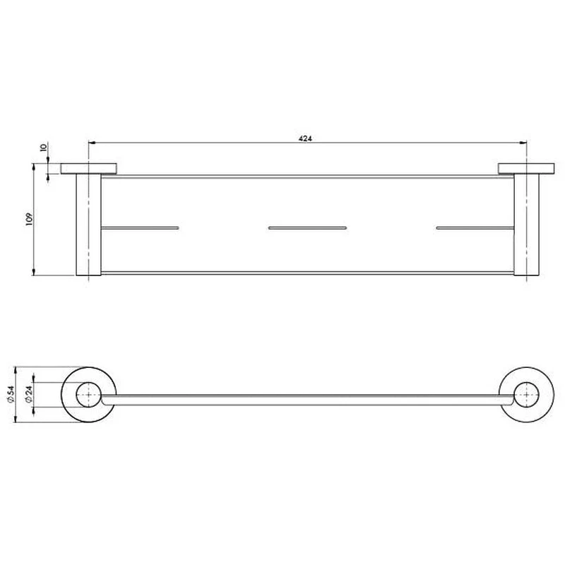 Phoenix Radii SS 316 Shower Shelf Round Plate - Stainless Steel - Image 2