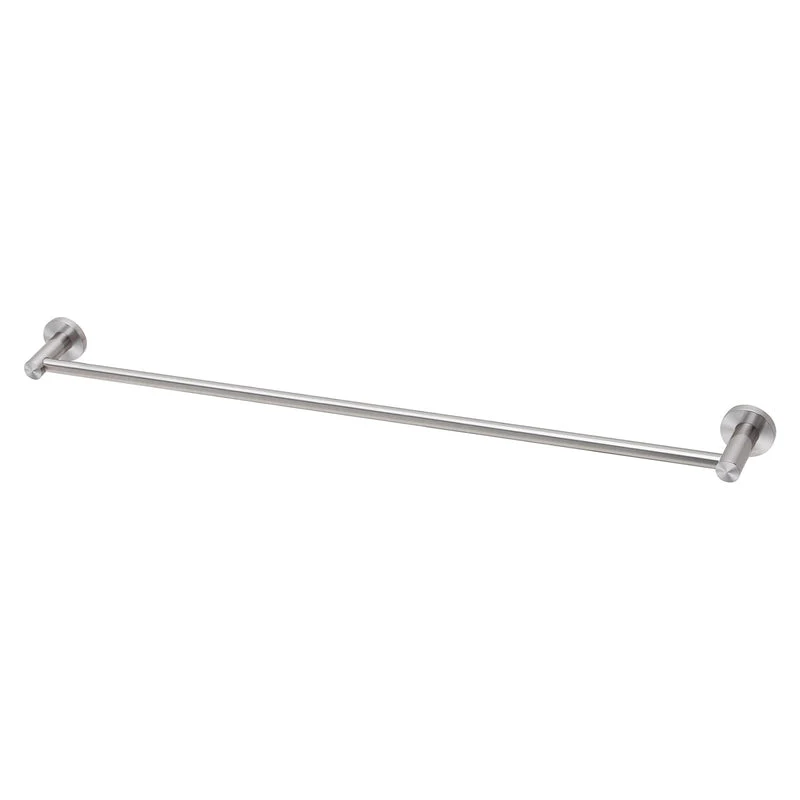 Phoenix Radii SS 316 Single Towel Rail 800mm Round Plate - Stainless Steel