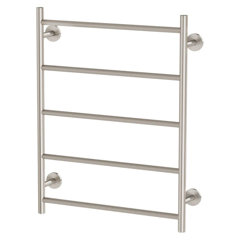 Phoenix Radii Towel Ladder 550 x 740mm Round Plate - Brushed Nickel