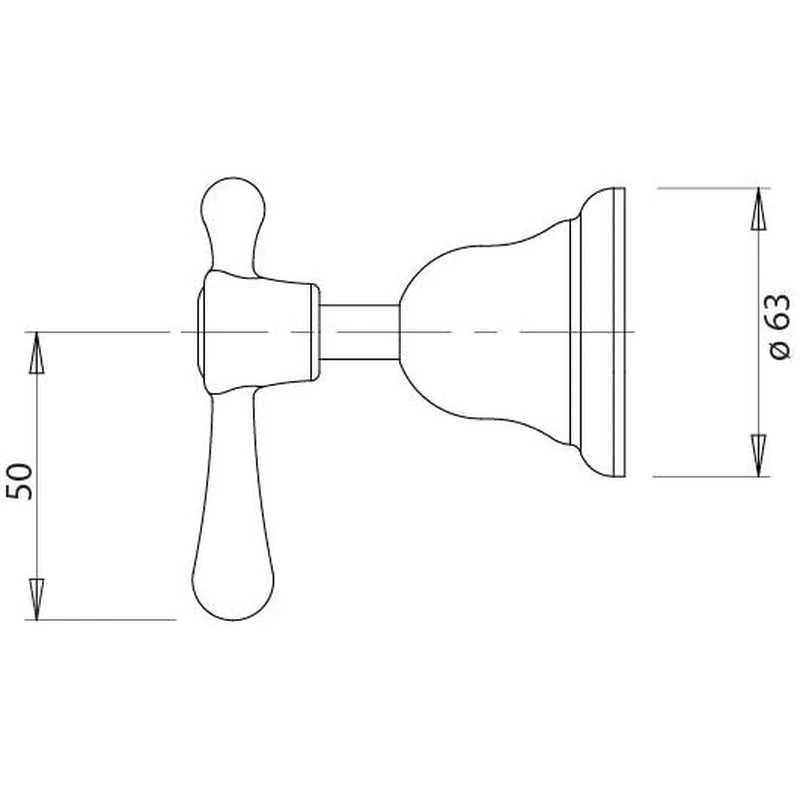 Phoenix Rhapsody Lever Wall Top Assemblies - Chrome - Image 2