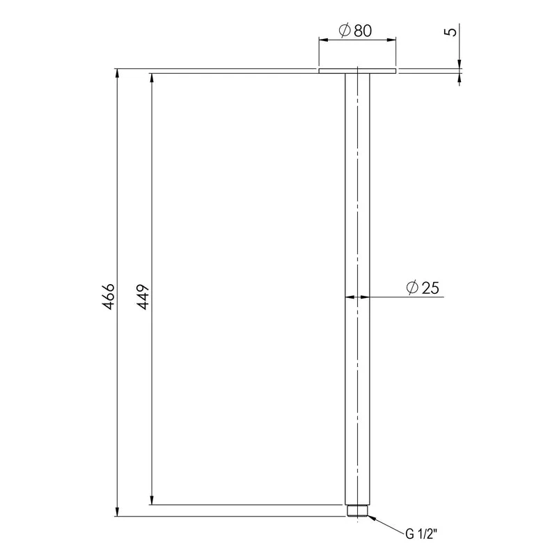 Phoenix Vivid Ceiling Arm 450mm - Brushed Carbon - Image 2