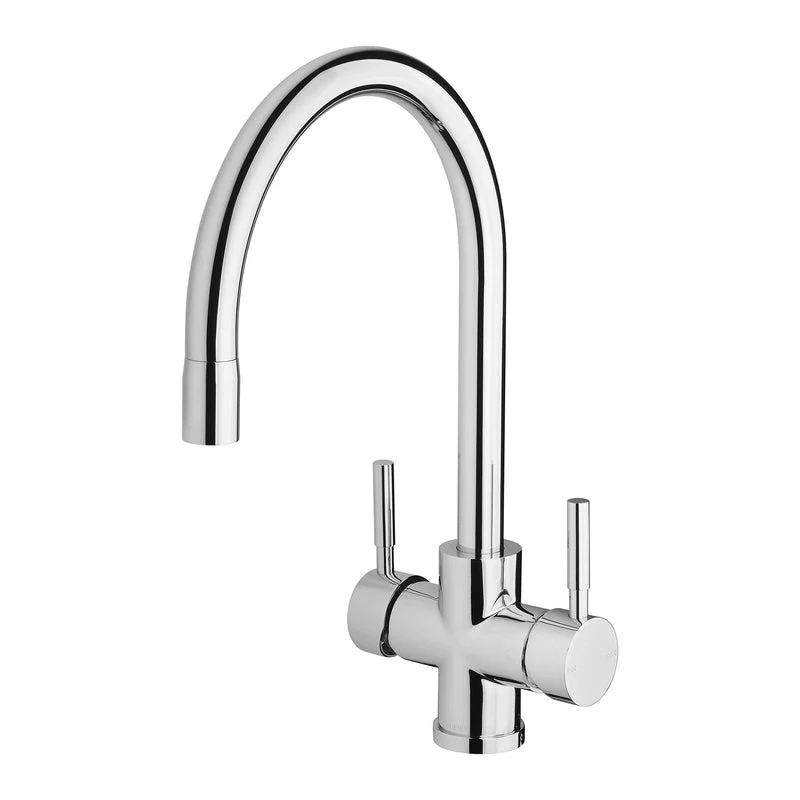 Phoenix Vivid Filtered Sink Mixer 220mm Gooseneck with Filters - Chrome