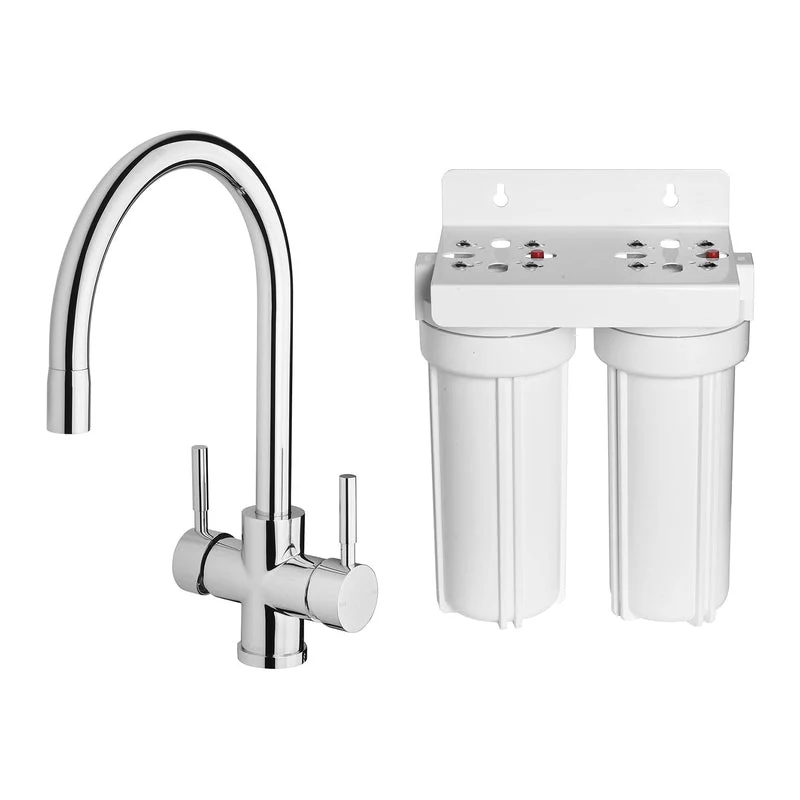 Phoenix Vivid Filtered Sink Mixer 220mm Gooseneck with Filters - Chrome - Image 2