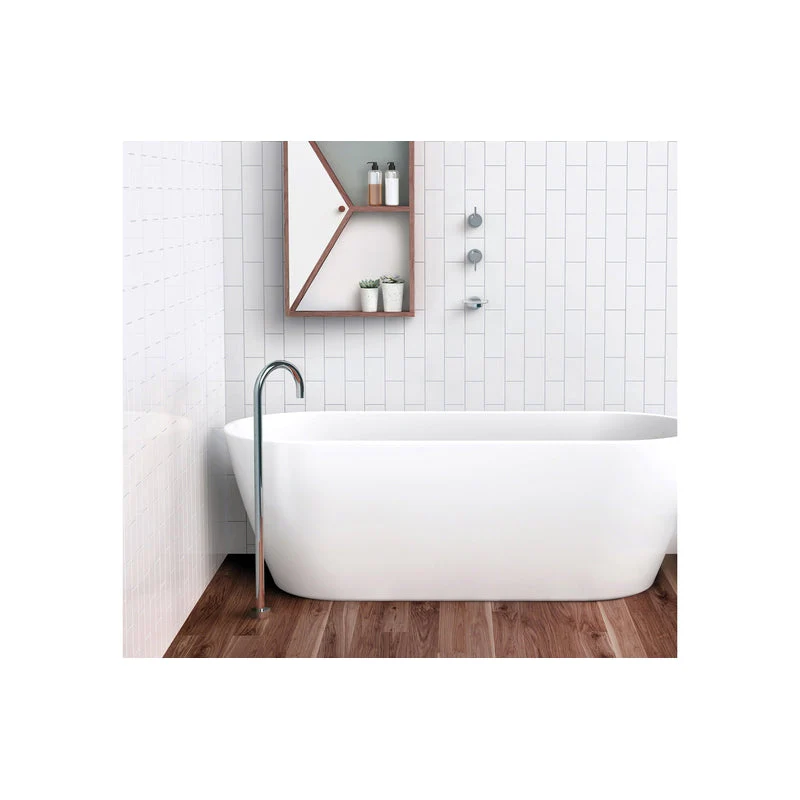 Phoenix Vivid Floor Mounted Bath Outlet 940mm - Chrome - Image 4