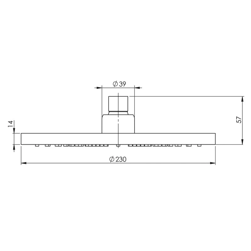 Phoenix Vivid Shower Rose / Shower Head 230mm Round - Brushed Nickel - Image 2