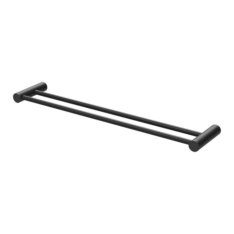 Phoenix Vivid Slimline Double Towel Rail 600mm - Black Matte