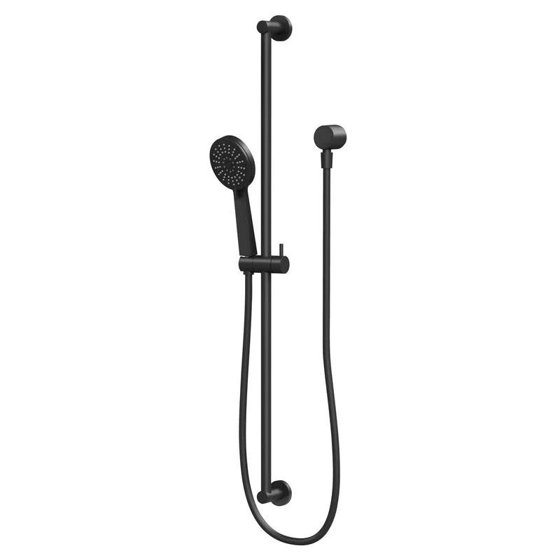 Phoenix Vivid Slimline Extended Rail Shower - Black Matte