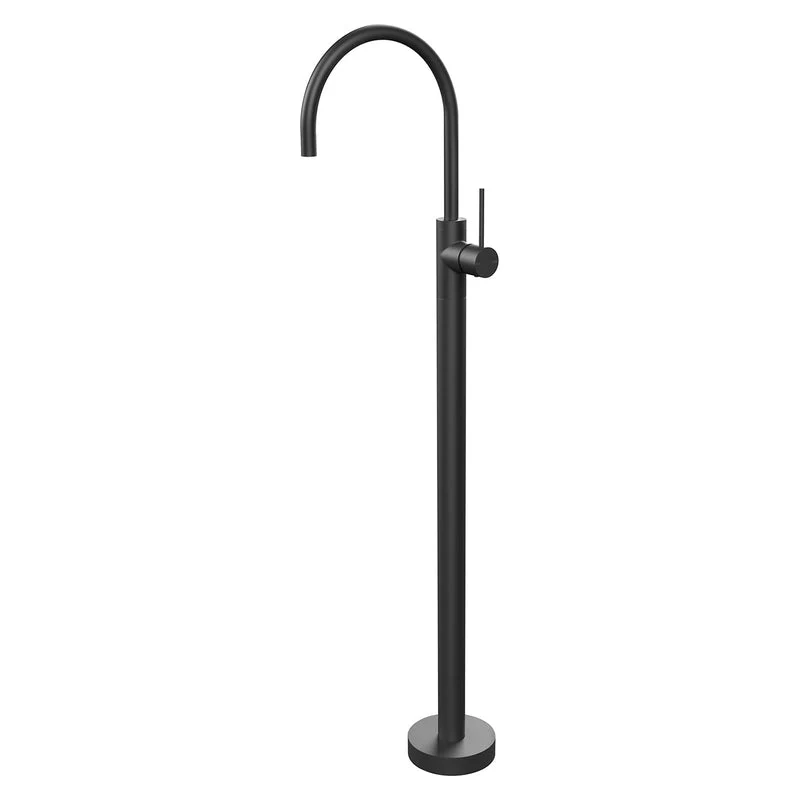 Phoenix Vivid Slimline Floor Mounted Bath Mixer - Black Matte