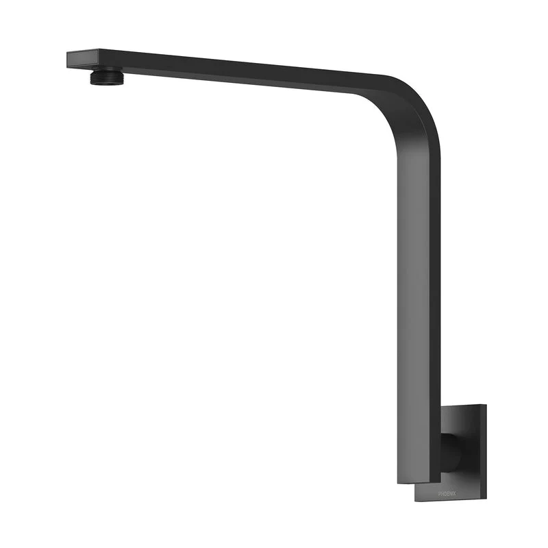 Phoenix Vivid Slimline High-Rise Shower Arm Square Plate - Black Matte
