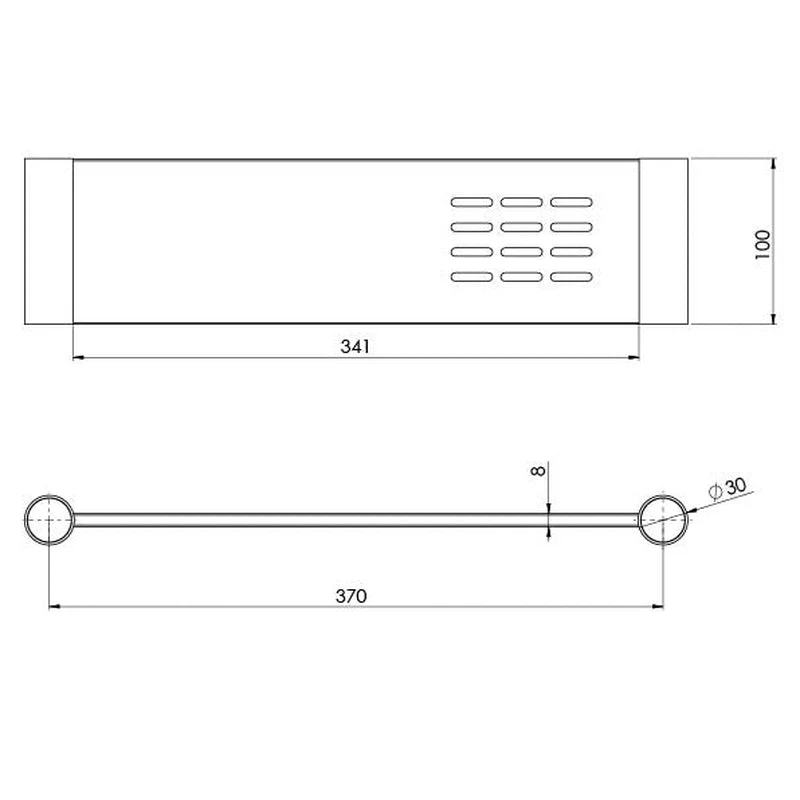Phoenix Vivid Slimline Metal Shelf - Chrome - Image 2
