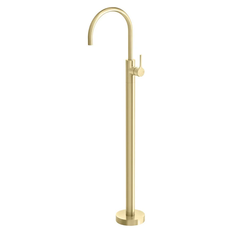 Phoenix Vivid Slimline Oval Floor Mounted Bath Mixer - Brushed Gold