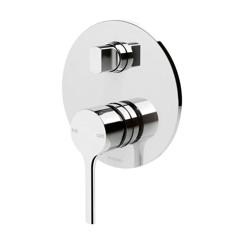 Phoenix Vivid Slimline Oval Shower / Bath Diverter Mixer - Chrome
