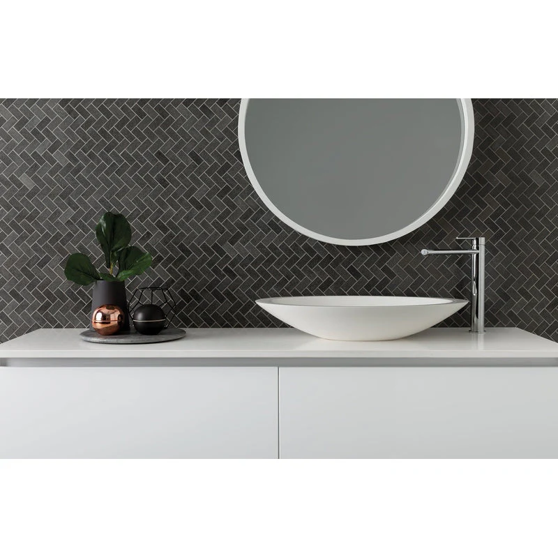 Phoenix Vivid Slimline Oval Vessel Mixer - Brushed Nickel - Image 3