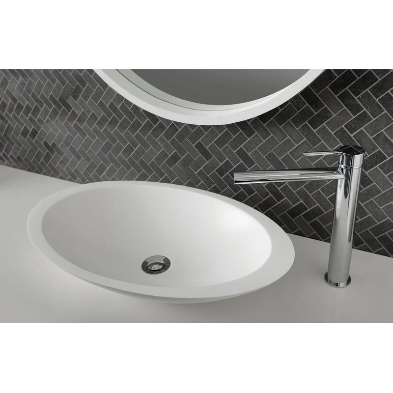 Phoenix Vivid Slimline Oval Vessel Mixer - Black Matte - Image 4