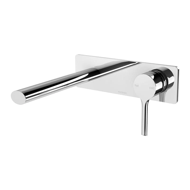 Phoenix Vivid Slimline Oval Wall Bath Mixer Set 175mm - Chrome