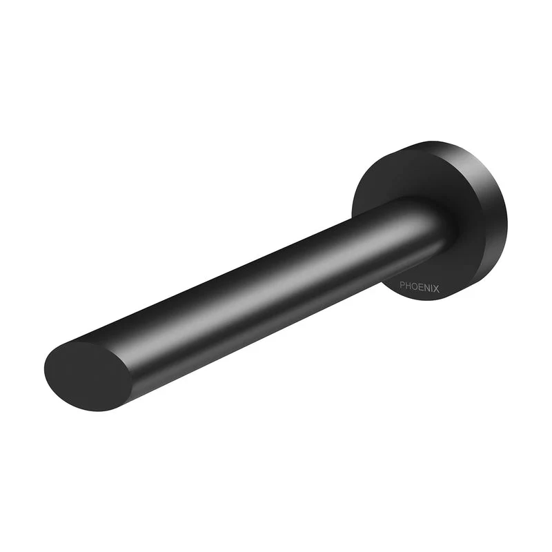 Phoenix Vivid Slimline Oval Wall Bath Outlet 180mm - Black Matte