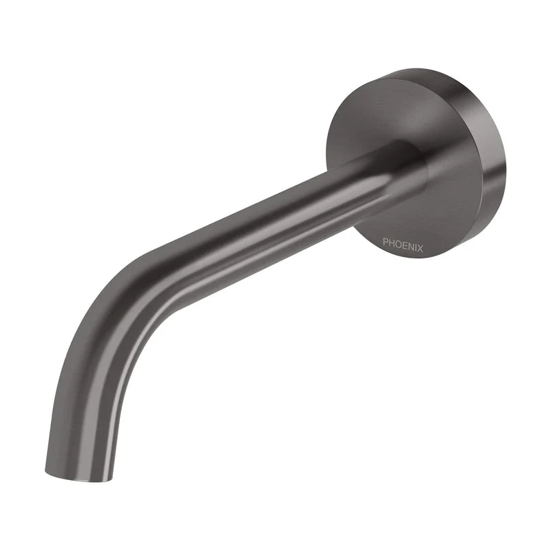 Phoenix Vivid Slimline Plus Wall Basin / Bath Outlet 180mm - Brushed Carbon