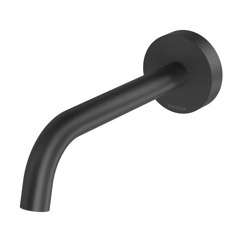 Phoenix Vivid Slimline Plus Wall Basin / Bath Outlet 180mm - Black Matte