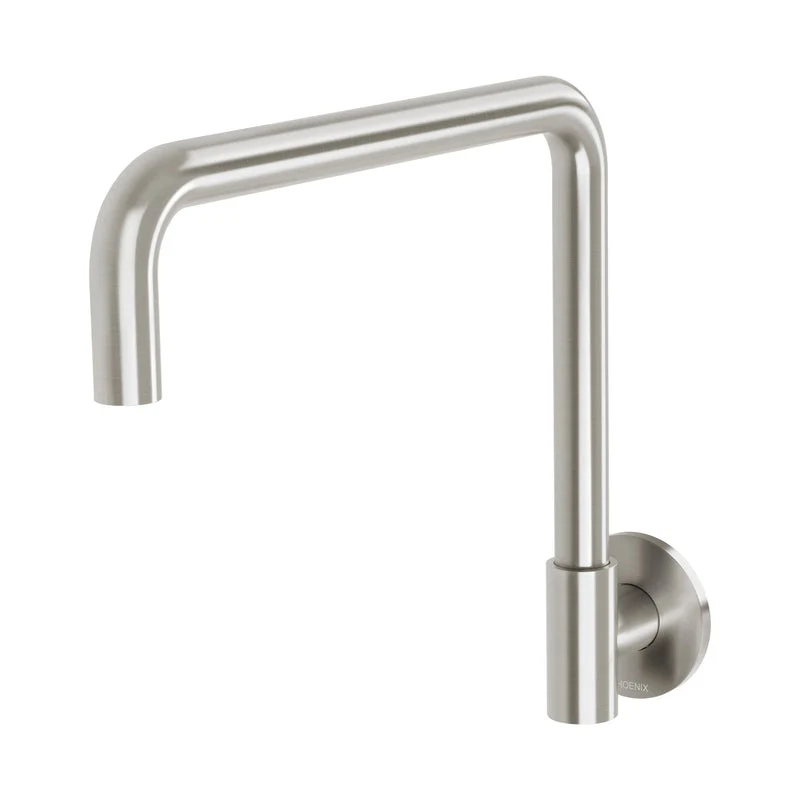 Phoenix Vivid Slimline Plus Wall Sink Outlet 240mm Squareline - Brushed Nickel