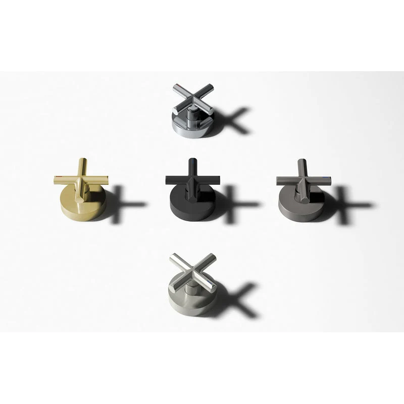 Phoenix Vivid Slimline Plus Wall Top Assemblies 15mm Extended Spindles - Brushed Gold - Image 6