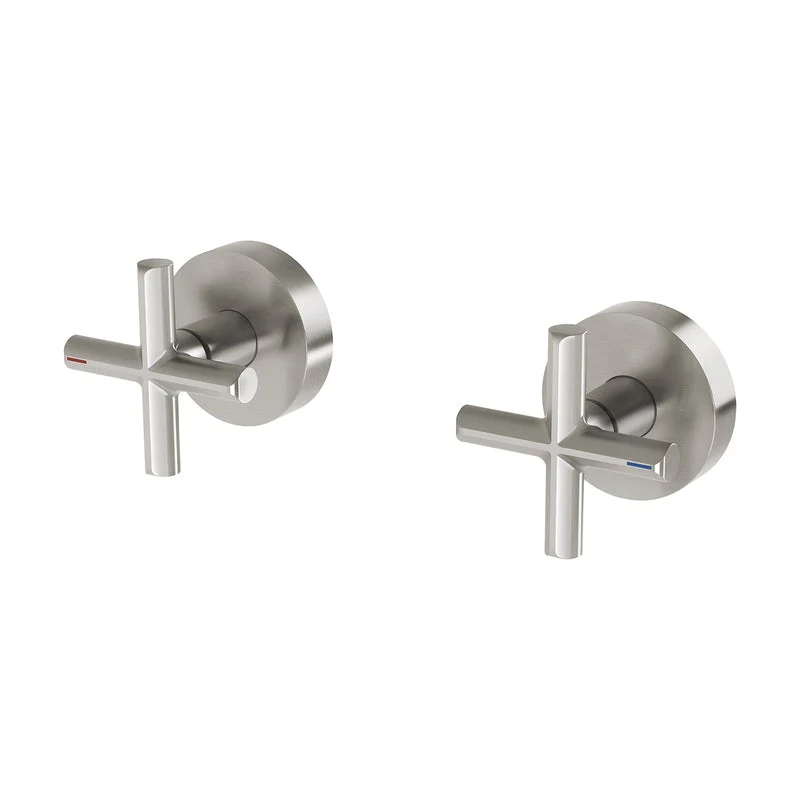 Phoenix Vivid Slimline Plus Wall Top Assemblies 15mm Extended Spindles - Brushed Nickel