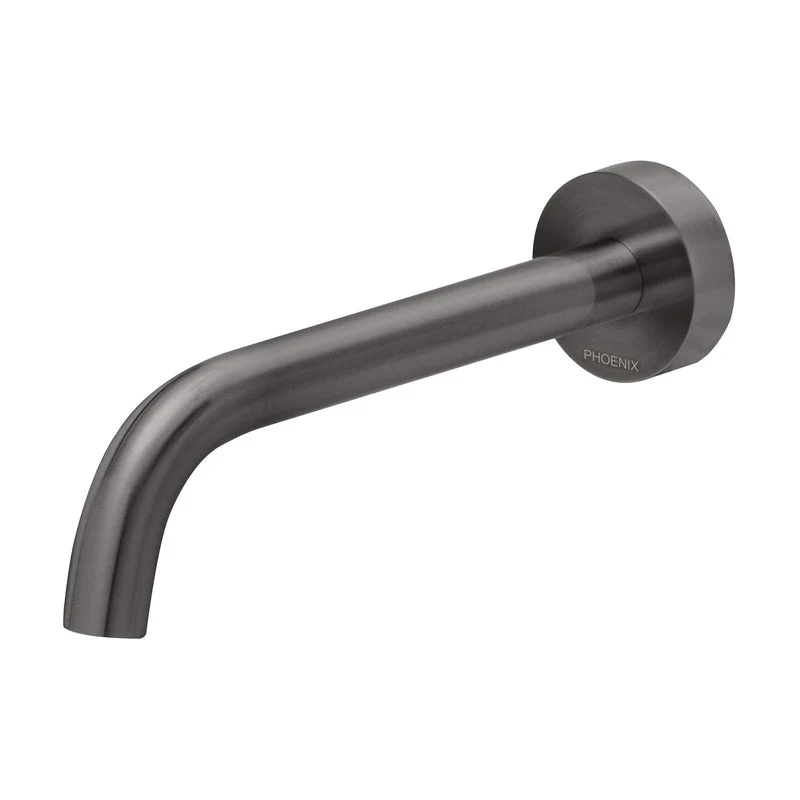 Phoenix Vivid Slimline Wall Basin Outlet 180mm Curved - Brushed Carbon