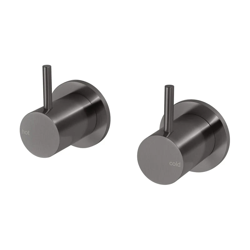 Phoenix Vivid Slimline Wall Top Assemblies 15mm Extended Spindles - Brushed Carbon