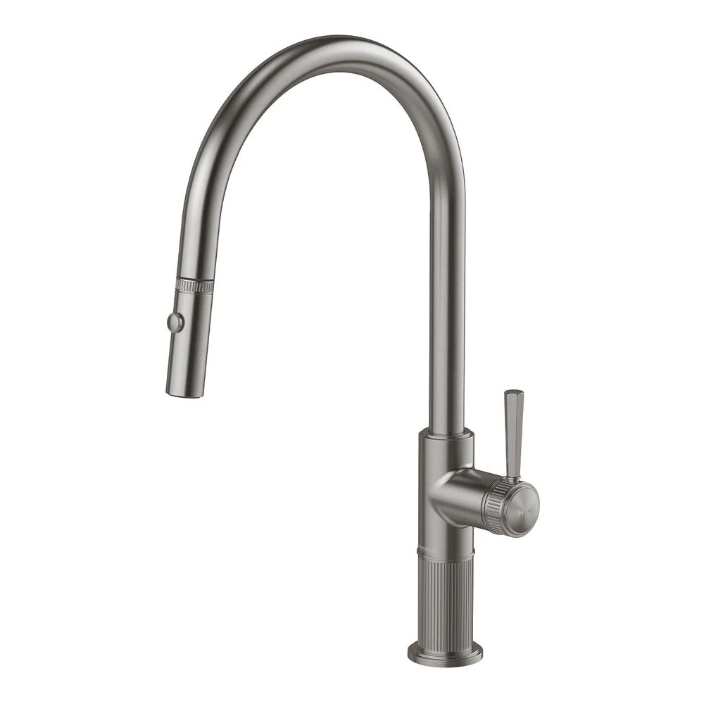 Phoenix Wiltern Pull Out Sink Mixer 230mm - Brushed Carbon