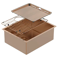 Abey Piazza Single Bowl Sink - Artisan Copper
