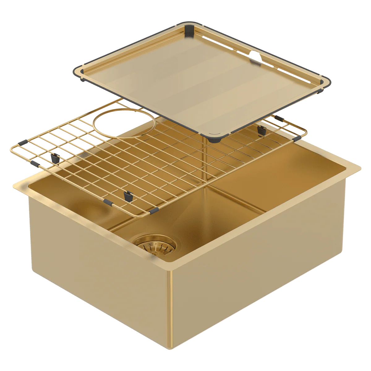 Abey Piazza Single Bowl Sink Gold