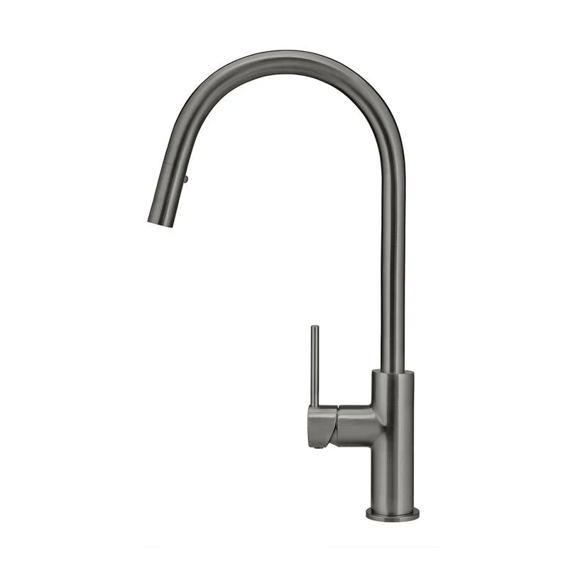 Meir Round Piccola Pull Out Kitchen Sink Mixer Tap - Shadow Gun Metal - Image 2