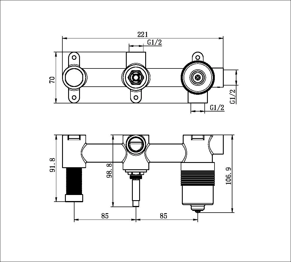 Nero Premium 35mm Universal Shower System Body Only - Image 2