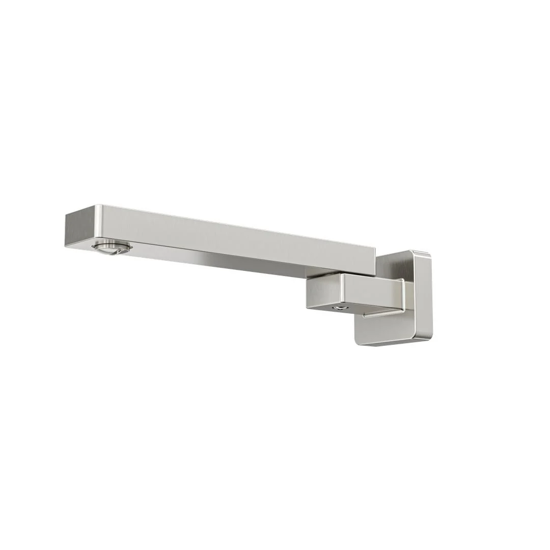 Linsol Quadra Swivel Wall Bath Spout - Brushed Nickel