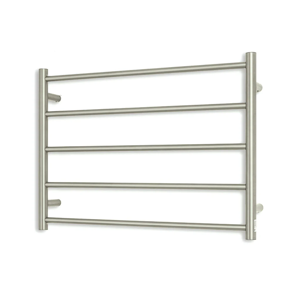 Radiant Heated Round Ladder 750 x 550mm - Brushed Nickel